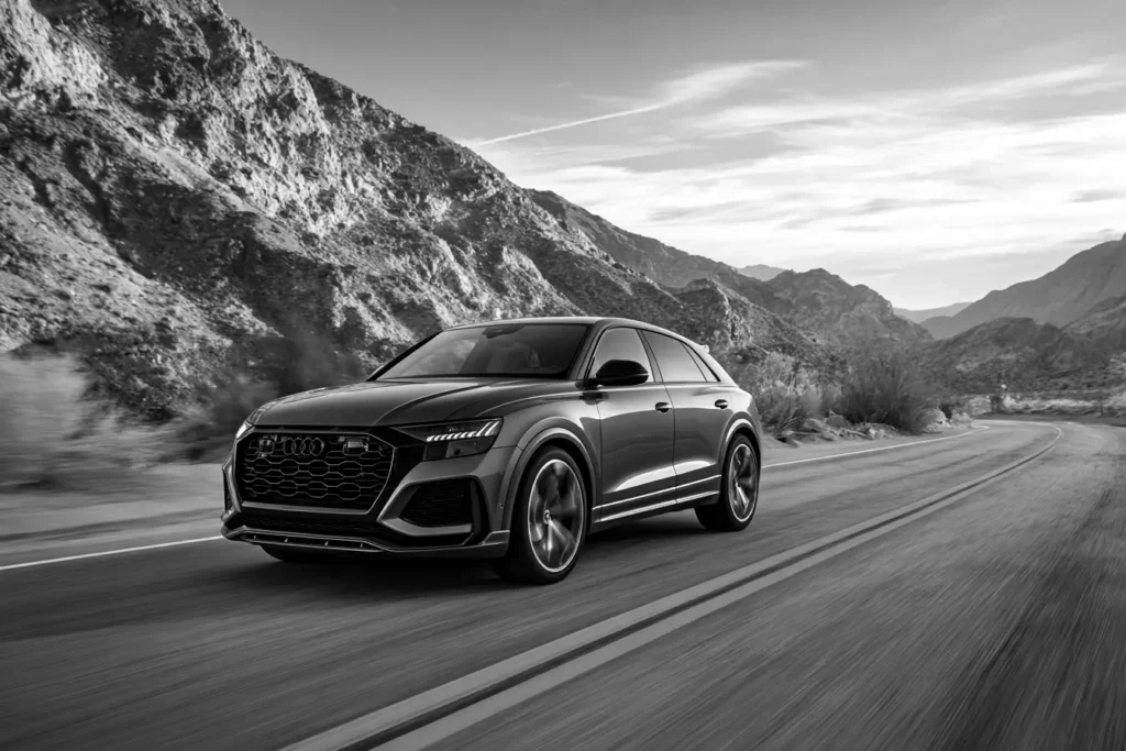 Audi RSQ7 branding campaign visual created by REEL Works — professional automotive video and photography showcasing luxury design, light, and motion.